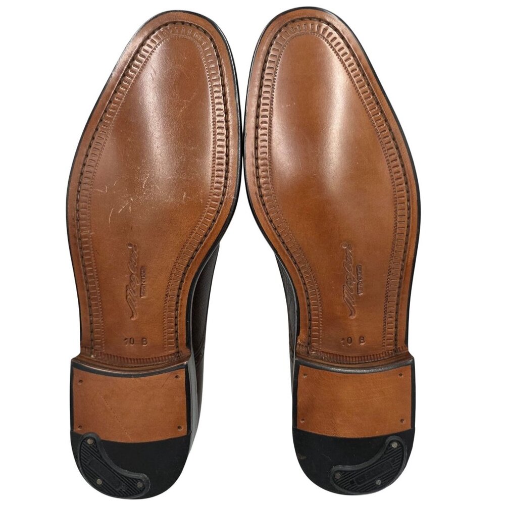 NEW Mezlan Spain Mens 10B Brown Soft Deerskin Leather Dress Shoes Oxfords Nicola - Picture 4 of 16